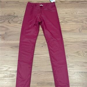 Coastal Bloom One Size Italian Faux Leather Leggings